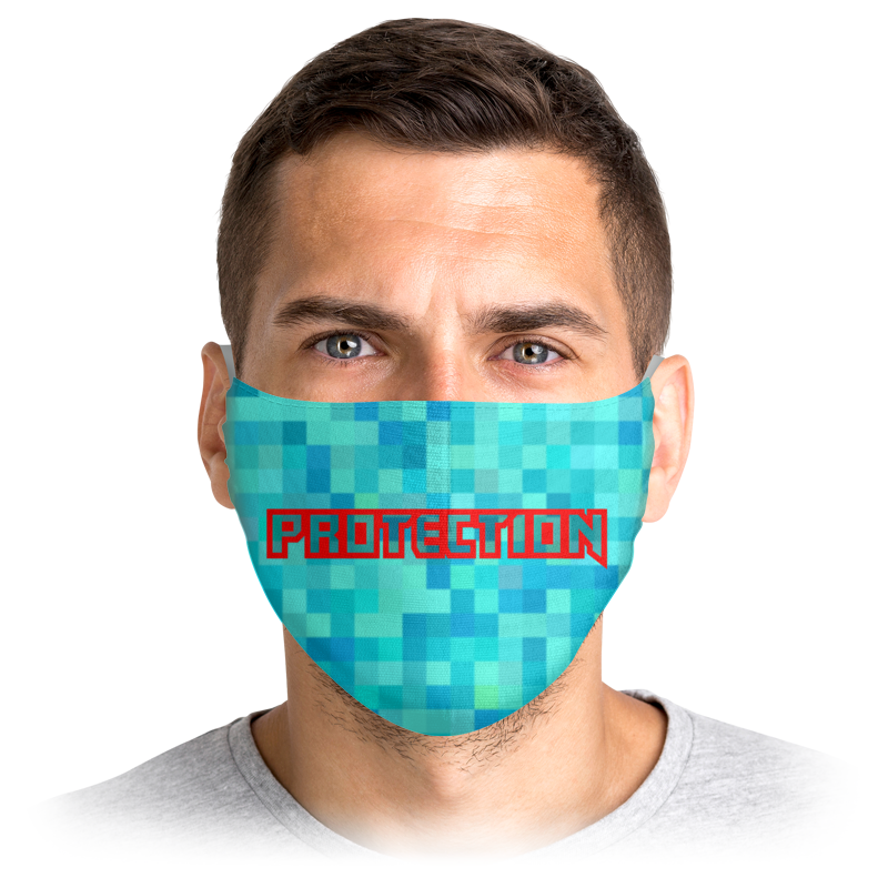 

Многоразовая маска Printio Stop virus! бирюзовая L, Stop virus!