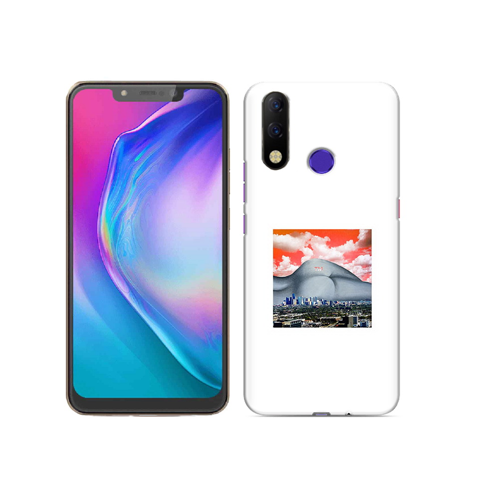 

Чехол MyPads Tocco для Tecno Spark 3 Pro город с девушкой на фоне, Прозрачный, Tocco