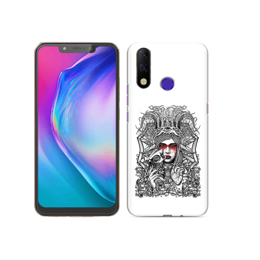 

Чехол MyPads Tocco для Tecno Spark 3 Pro грусная девушка, Прозрачный, Tocco