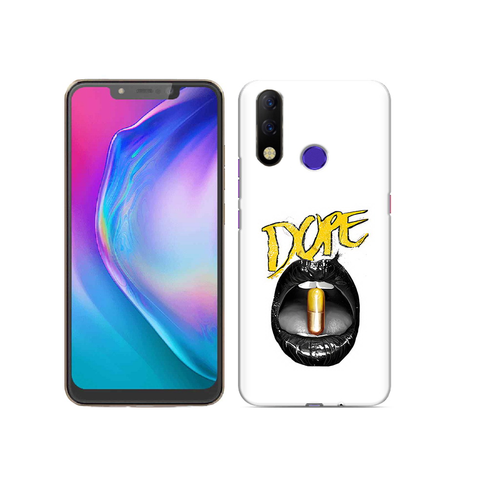 

Чехол MyPads Tocco для Tecno Spark 3 Pro губы, Прозрачный, Tocco