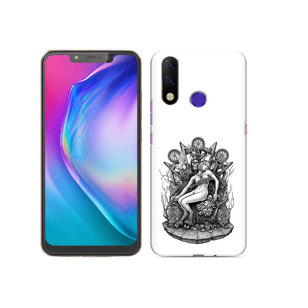 

Чехол MyPads Tocco для Tecno Spark 3 Pro девушка на троне, Прозрачный, Tocco