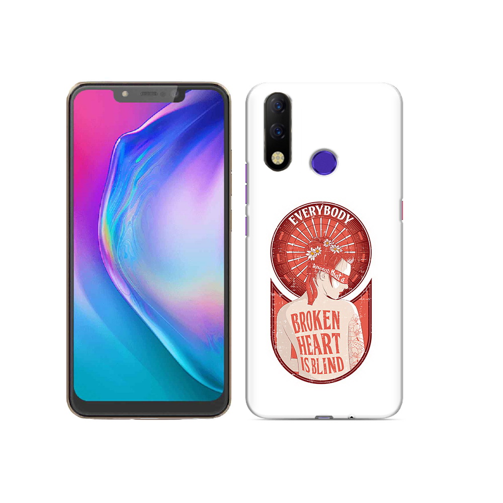 

Чехол MyPads Tocco для Tecno Spark 3 Pro девушка разбитое сердце, Прозрачный, Tocco