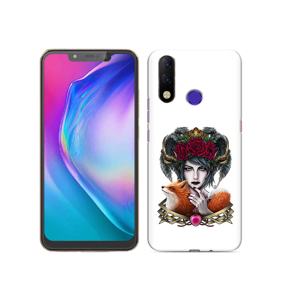 

Чехол MyPads Tocco для Tecno Spark 3 Pro девушка с лисой, Прозрачный, Tocco