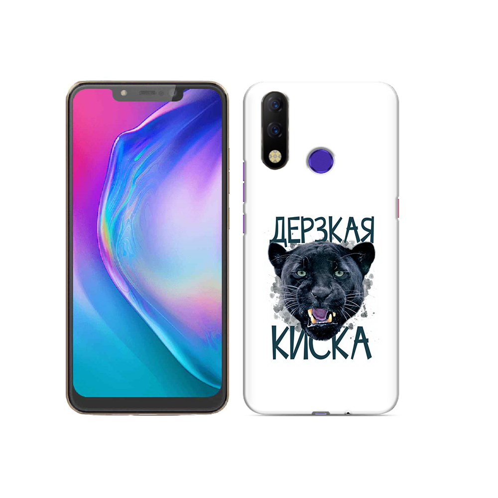 

Чехол MyPads Tocco для Tecno Spark 3 Pro дерзкая киска, Прозрачный, Tocco