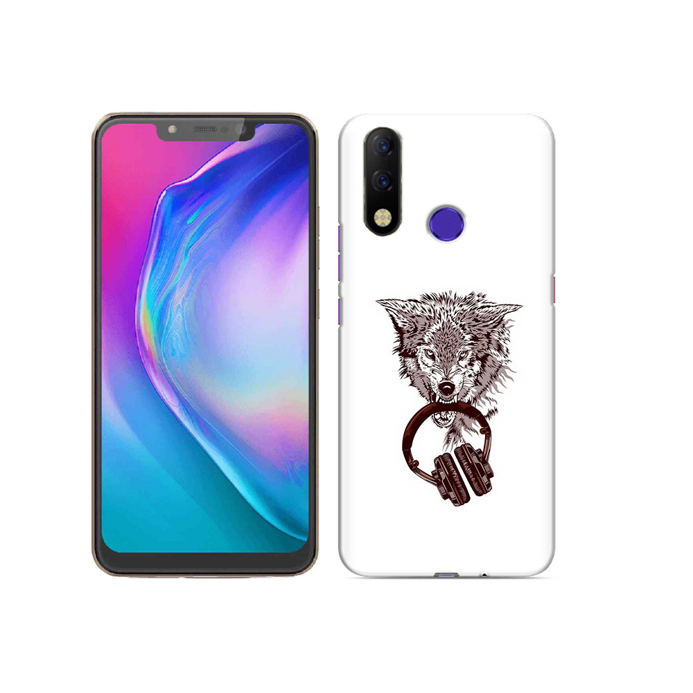 

Чехол MyPads Tocco для Tecno Spark 3 Pro дикий волк, Прозрачный, Tocco