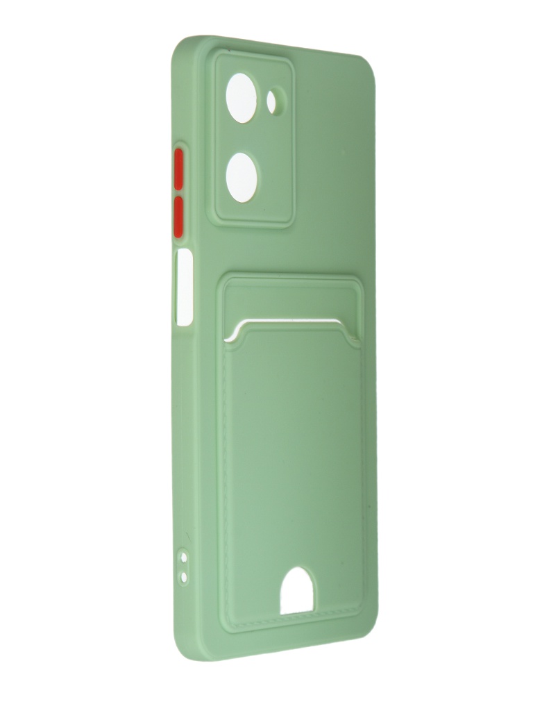 

Чехол DF для Realme 10 (4G) Silicone с отделением для карты Light Green rmCardCase-04, Зеленый, Realme 10 (4G)