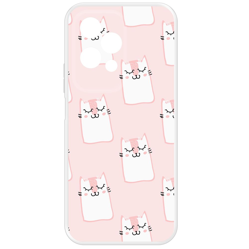 

Чехол-накладка Krutoff Clear Case Котики паттерн для Honor 200 Lite, Прозрачный