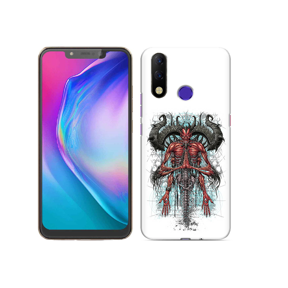 

Чехол MyPads Tocco для Tecno Spark 3 Pro дьявол, Прозрачный, Tocco