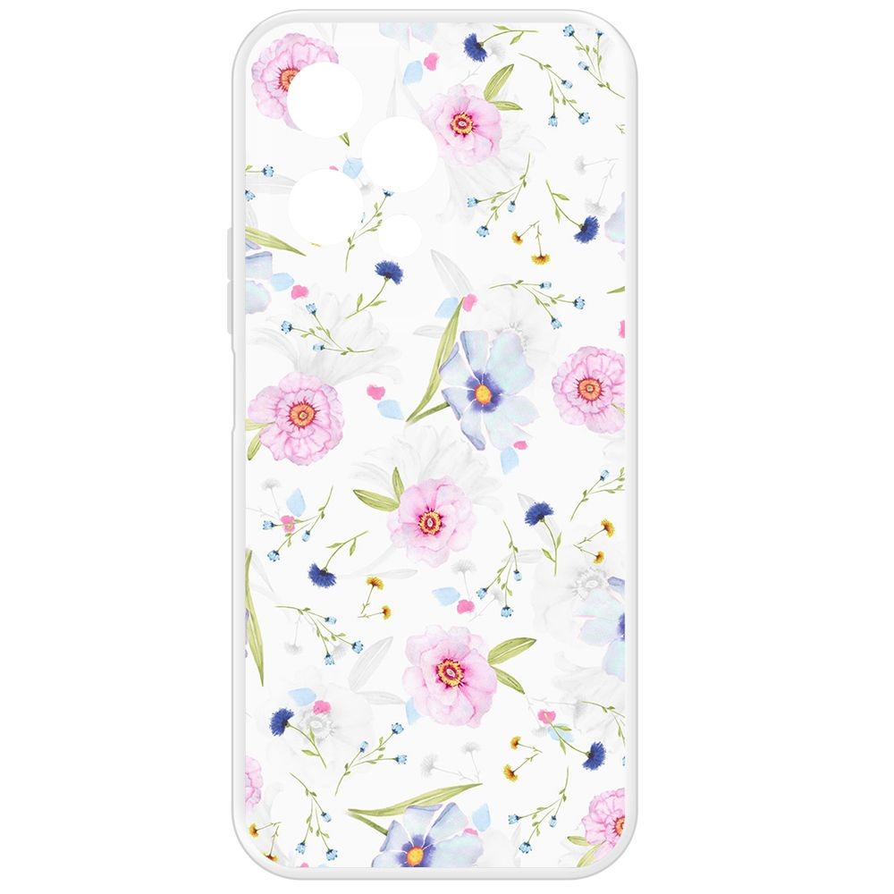 

Чехол-накладка Krutoff Clear Case Цветочный паттерн 3 для Honor 200 Lite, Прозрачный