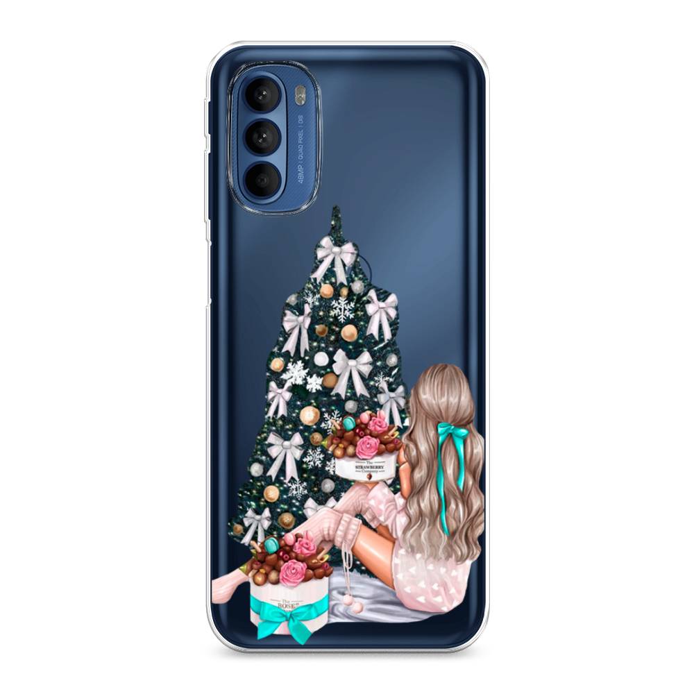 

Чехол на Motorola Moto G31 "New Year", Зеленый;бежевый;голубой, 242550-5