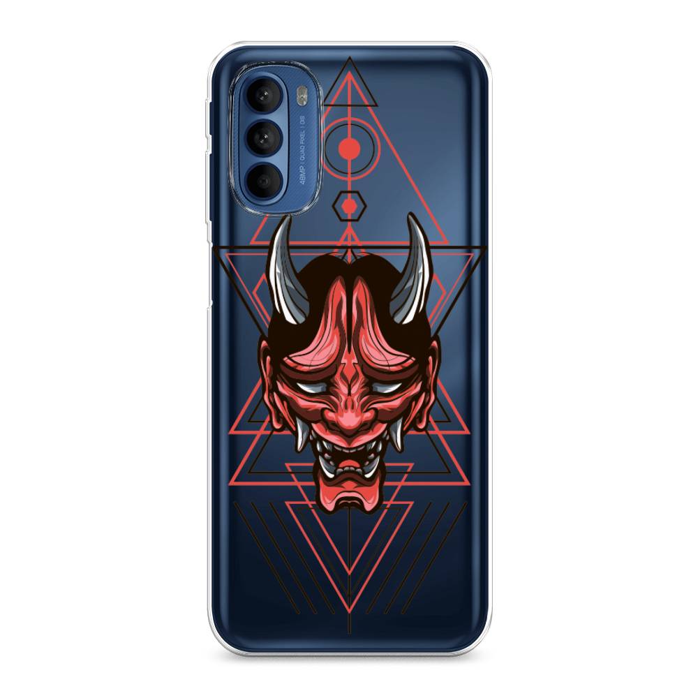 

Чехол на Motorola Moto G31 "Hanya Oni mask", Серый;красный;черный, 242550-4