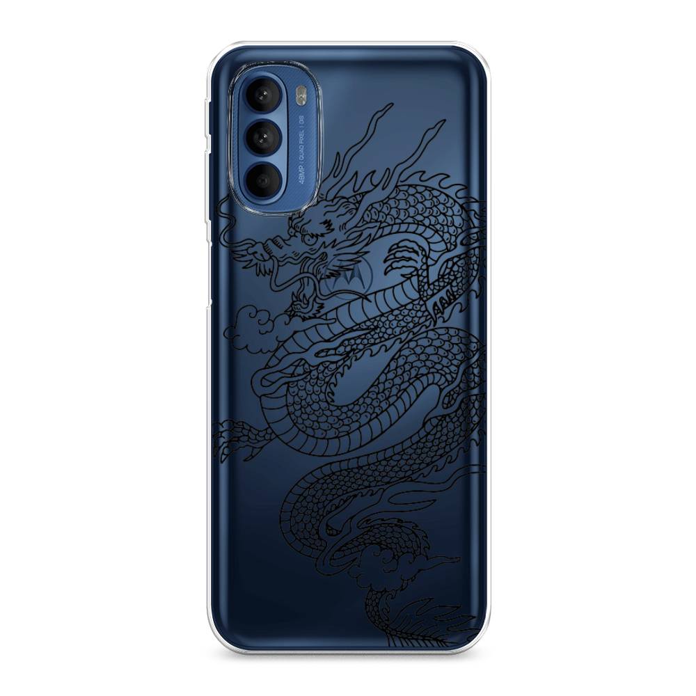 

Чехол на Motorola Moto G31 "Большой китайский дракон", Черный;серый, 242550-1