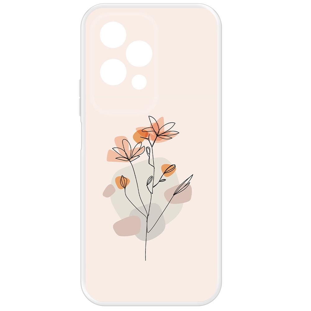 

Чехол-накладка Krutoff Clear Case Ромашки для Honor 200 Lite, Прозрачный