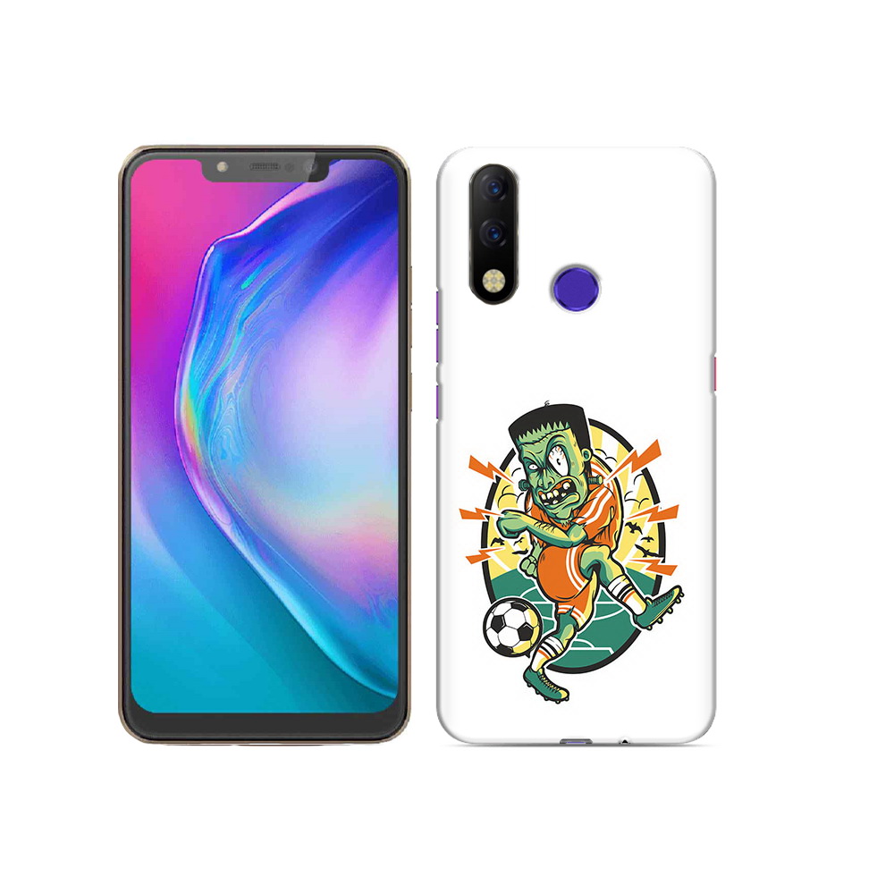 

Чехол MyPads Tocco для Tecno Spark 3 Pro зомби футболист, Прозрачный, Tocco