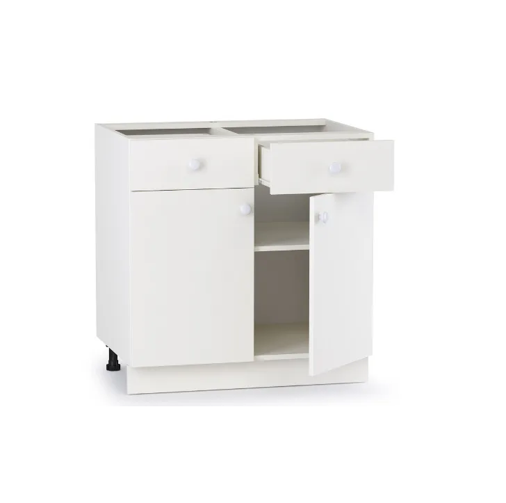 Кухонный модуль напольный шкаф с 2 ящиками Ластра Гамма, белый 80х58х82 см