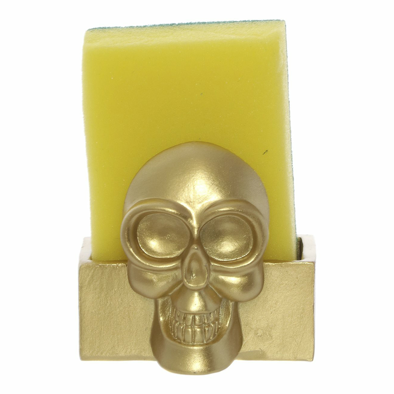 фото Подставка для губки kasanova gold skull 7,6 x 10,5 x 5,3 см