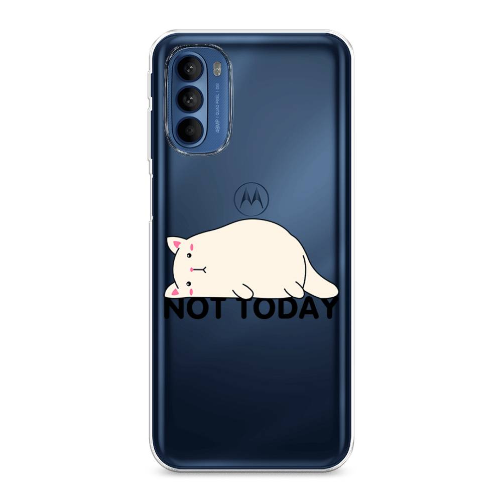 

Чехол на Motorola Moto G31 "Cat not today", Белый;розовый;черный, 242550-1