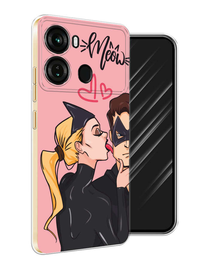 

Чехол Awog на Itel P40 "Kiss of Cat Woman", Розовый;черный;бежевый, 3201350-1