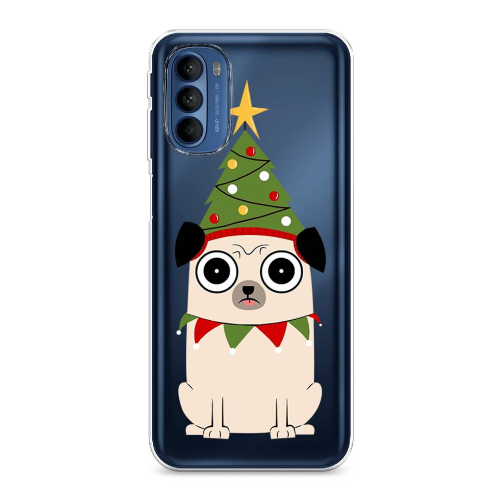 

Чехол на Motorola Moto G31 "Собачка с ёлочкой", Бежевый;красный;зеленый, 242550-1