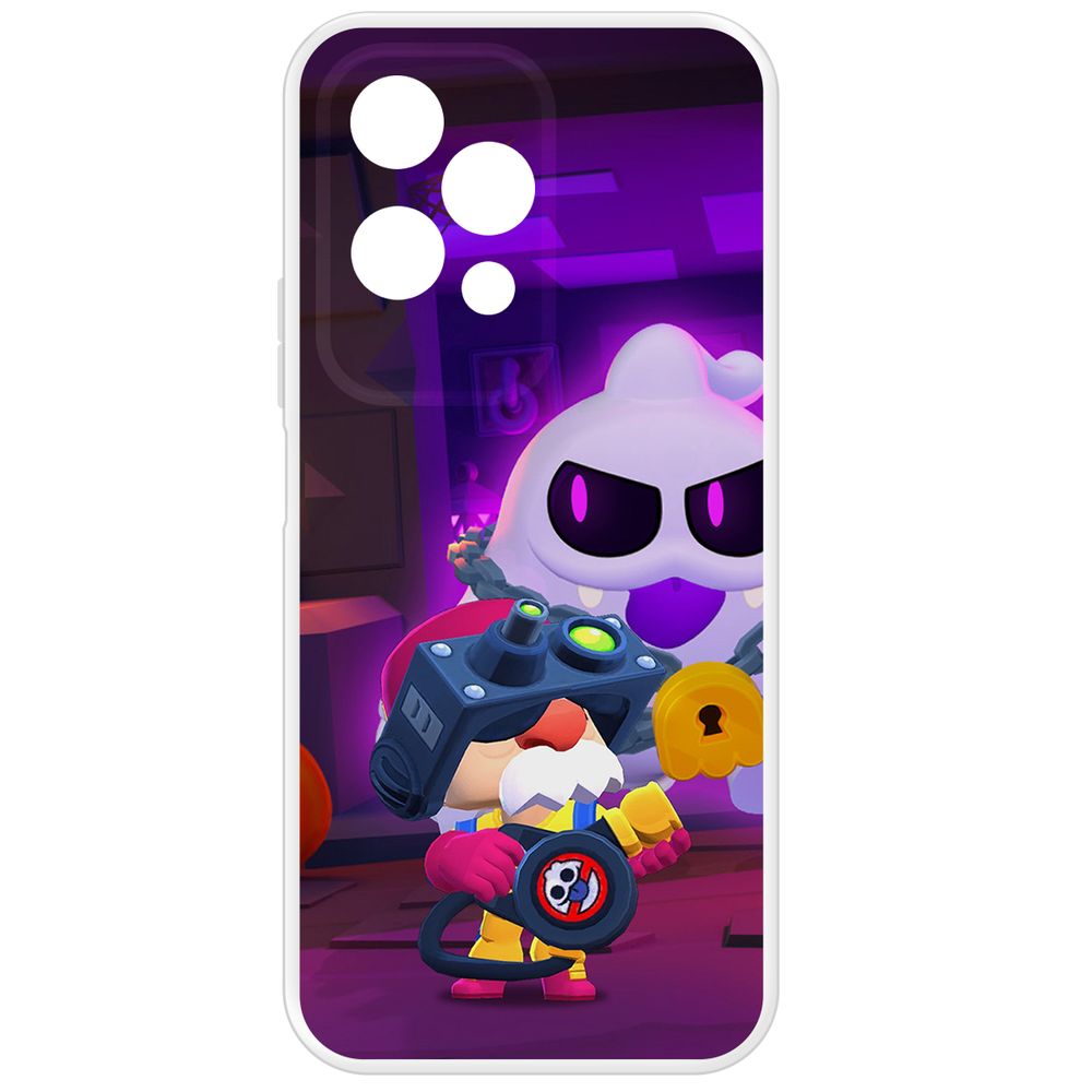 

Чехол-накладка Krutoff Clear Case Brawl Stars-Охотник за Скуиками Гэйл для Honor 200 Lite, Прозрачный