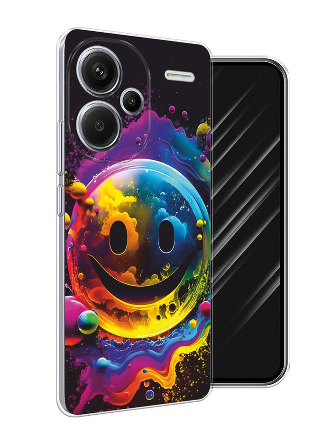 

Чехол Awog на Redmi Note 13 Pro+ "Кислотный смайл", Фиолетовый;желтый;синий, 320250-1