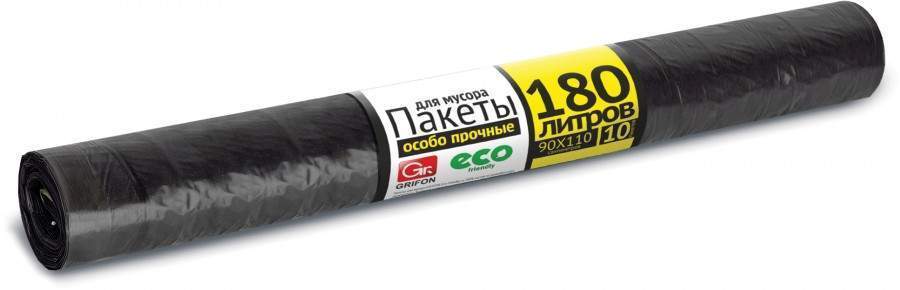 

Мешки для мусора GRIFON арт. 451898, 180 литров, 10 шт. в уп. - 3 упак., Черный
