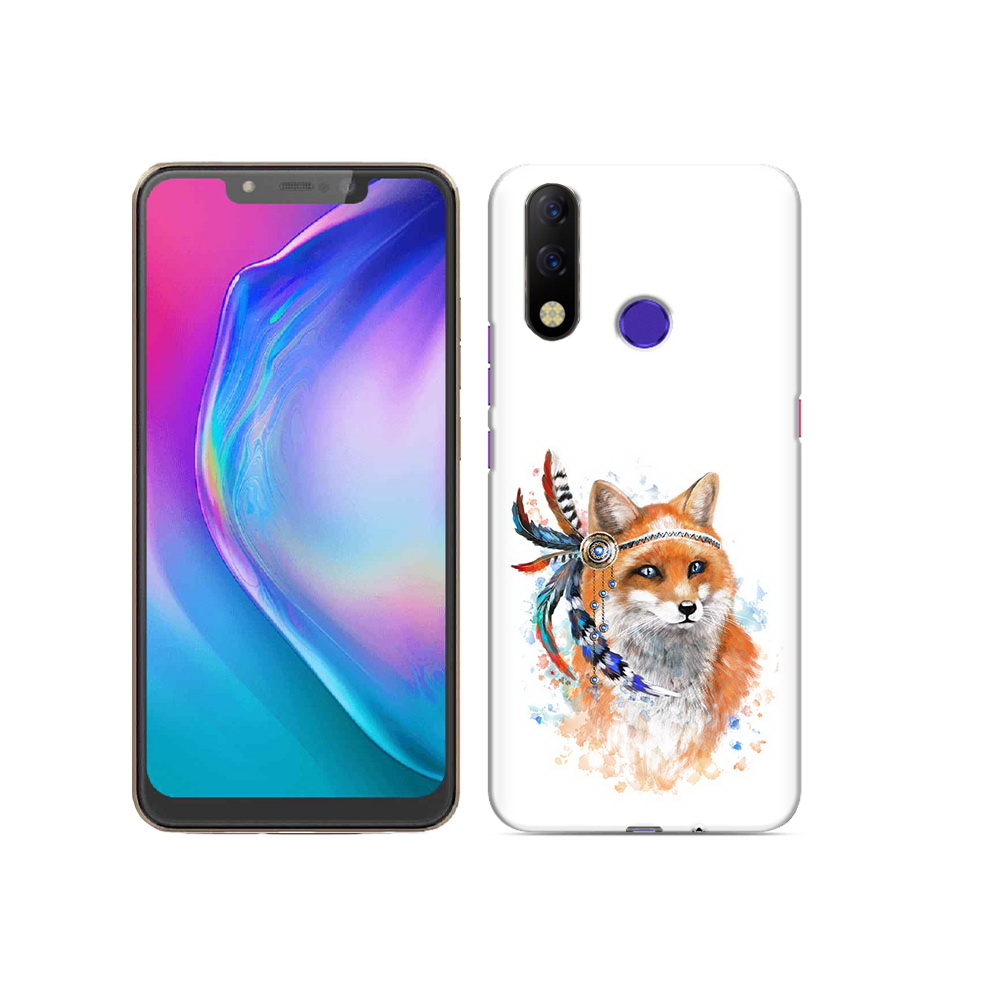 

Чехол MyPads Tocco для Tecno Spark 3 Pro инду лиса, Прозрачный, Tocco