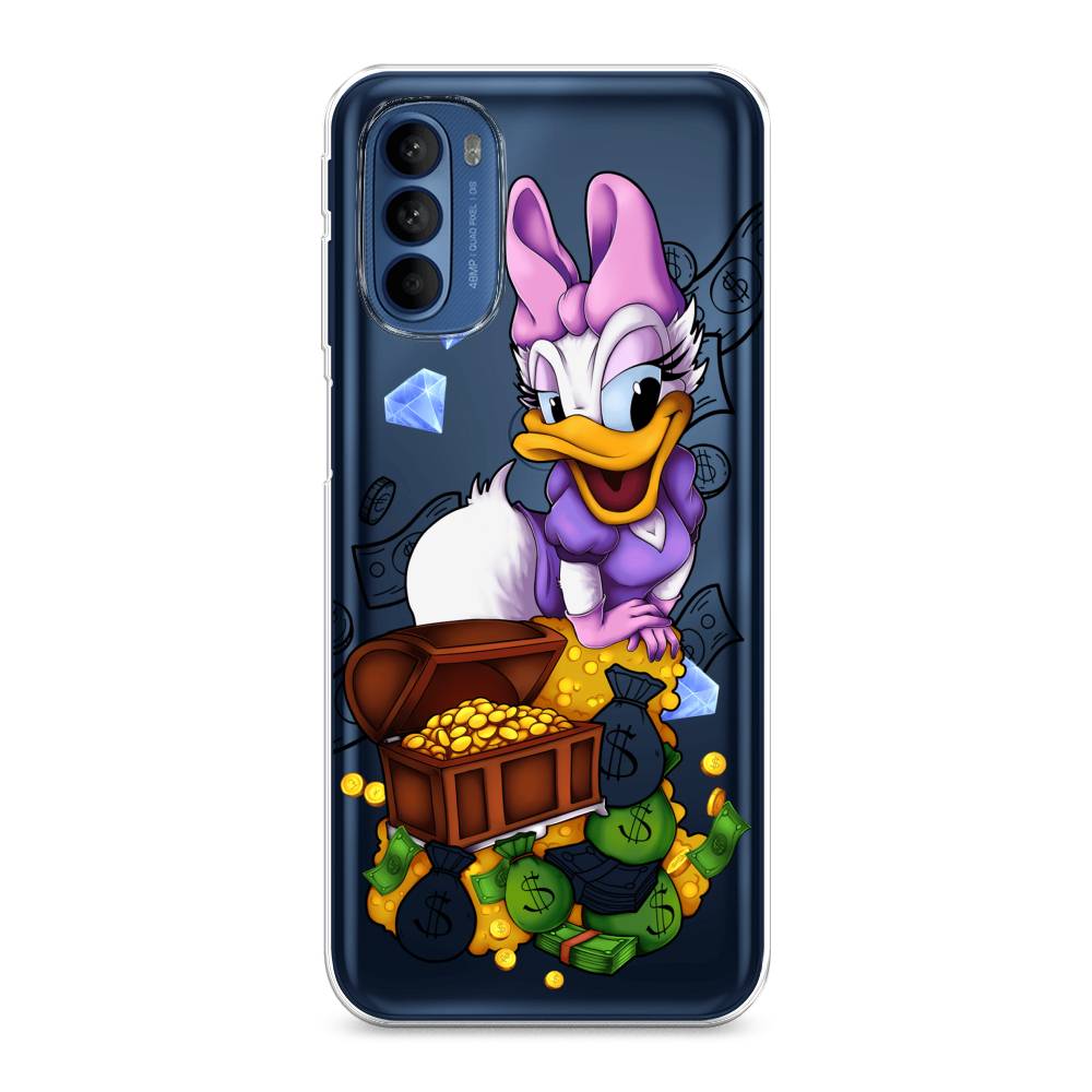 

Чехол на Motorola Moto G31 "Rich Daisy Duck", Коричневый;белый;фиолетовый, 242550-6