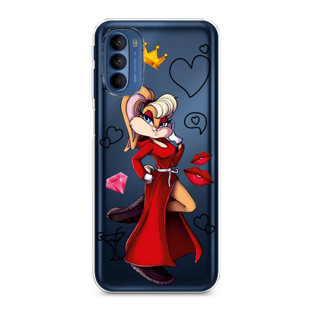 

Чехол на Motorola Moto G31 "Rich Lola Bunny", Красный;бежевый;оранжевый, 242550-6