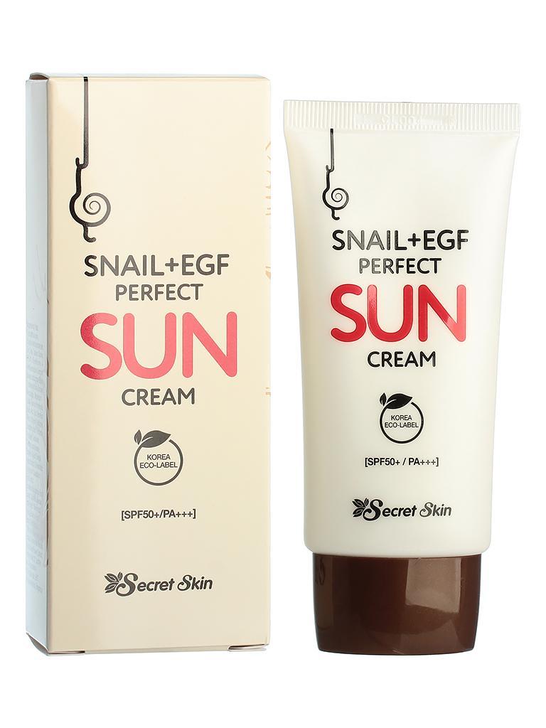 фото Крем для лица солнцезащитный secretskin snail+egf perfect sun cream 50мл secret skin