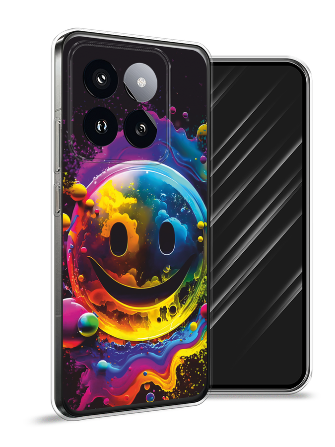 

Чехол Awog на Xiaomi 14 Pro "Кислотный смайл", Фиолетовый;желтый;синий, 320450-1