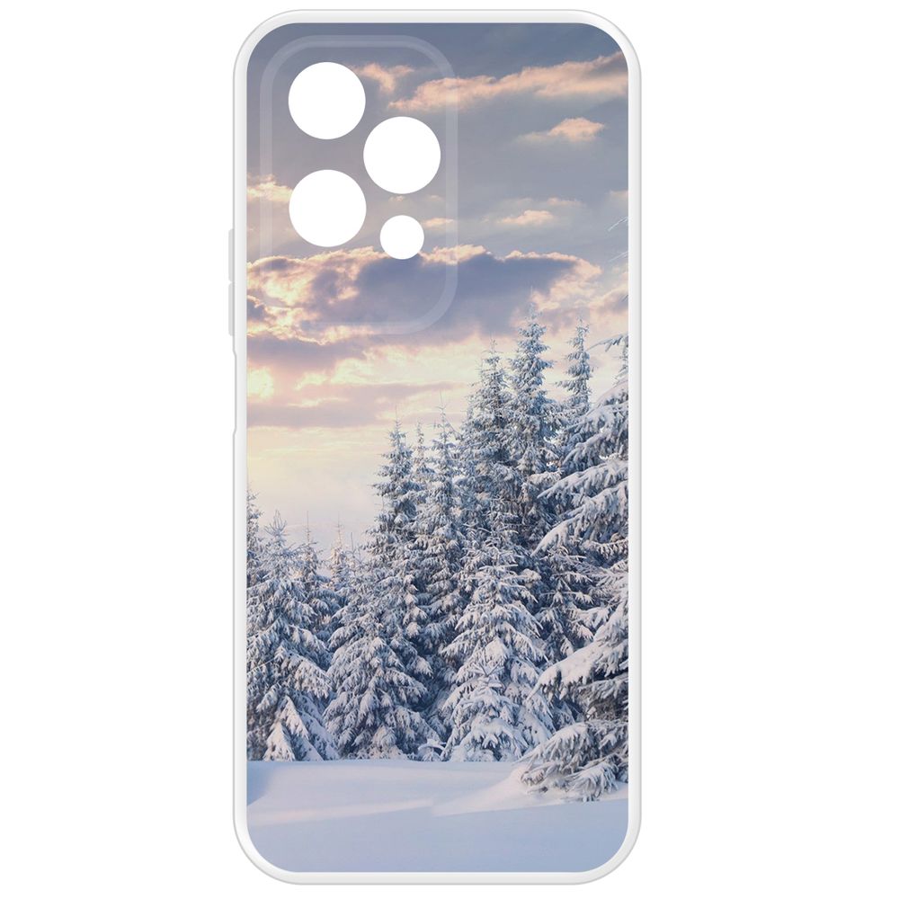 

Чехол-накладка Krutoff Clear Case Снежный пейзаж для Honor 200 Lite, Прозрачный