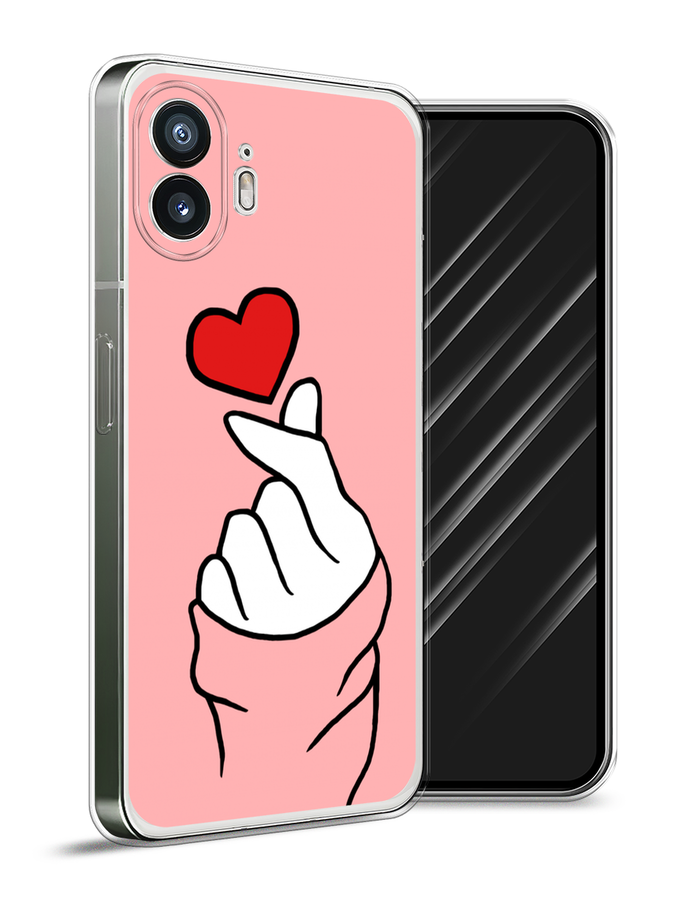 

Чехол Awog на Nothing Phone (2) "Милое сердечко", Белый;красный;черный, 3300250-1