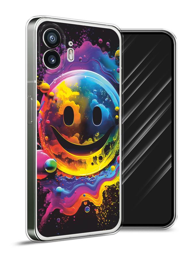 

Чехол Awog на Nothing Phone (2) "Кислотный смайл", Фиолетовый;желтый;синий, 3300250-1