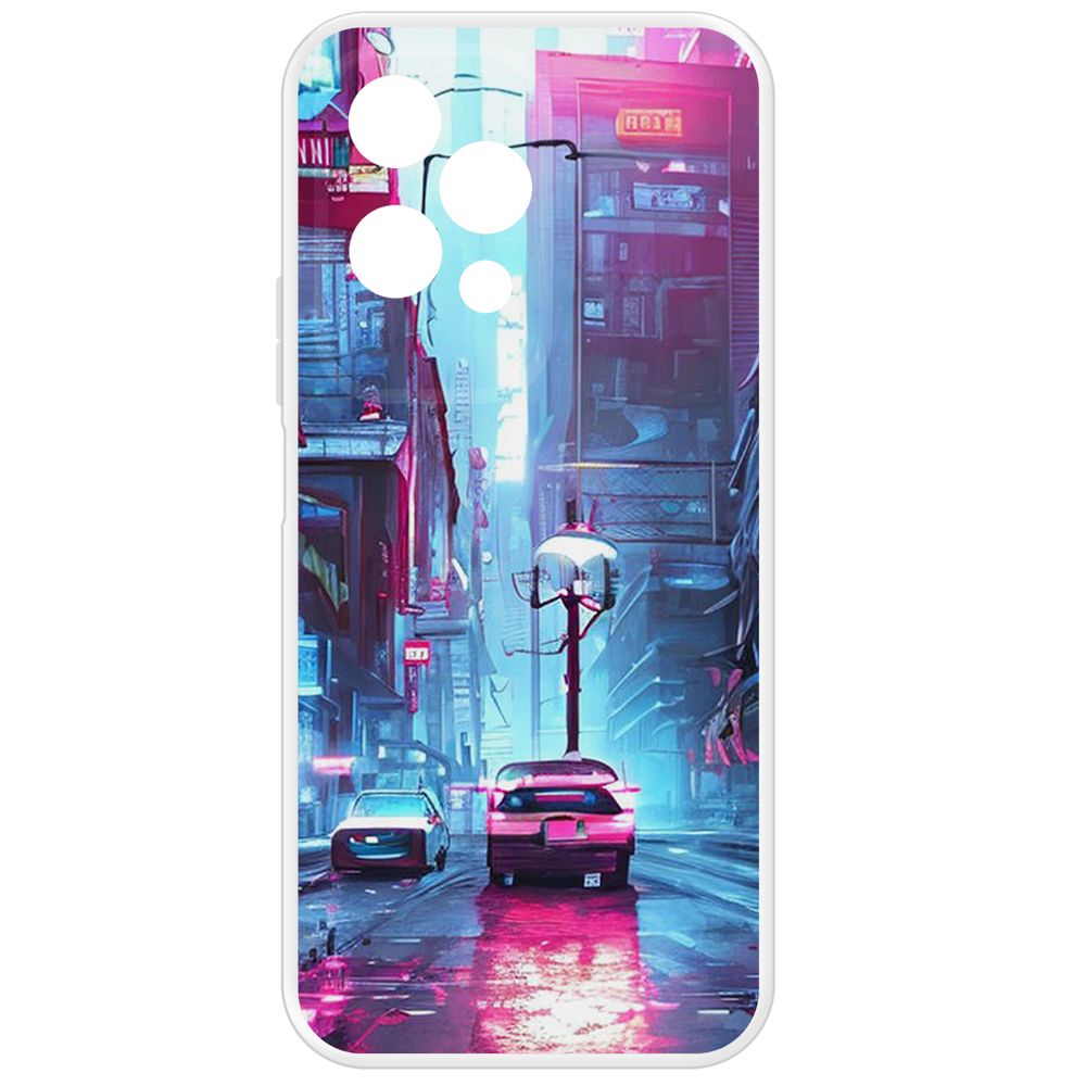 

Чехол-накладка Krutoff Clear Case Киберпанк Улица для Honor 200 Lite, Прозрачный