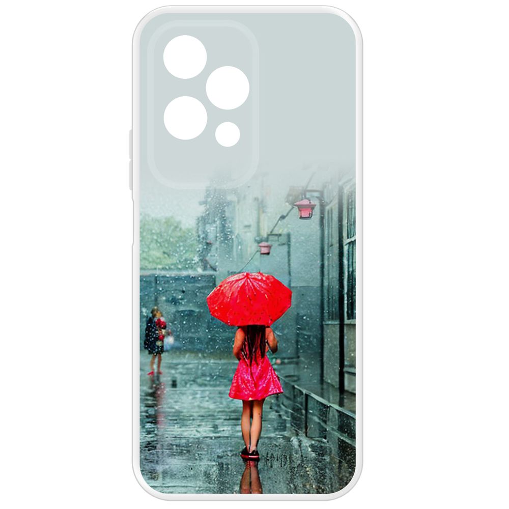 

Чехол-накладка Krutoff Clear Case Красный зонтик для Honor 200 Lite, Прозрачный