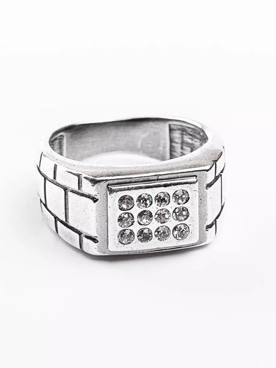 

Печатка из латуни р.18 SHINE & BEAUTY 2467398ч, кристаллы, 2467398ч