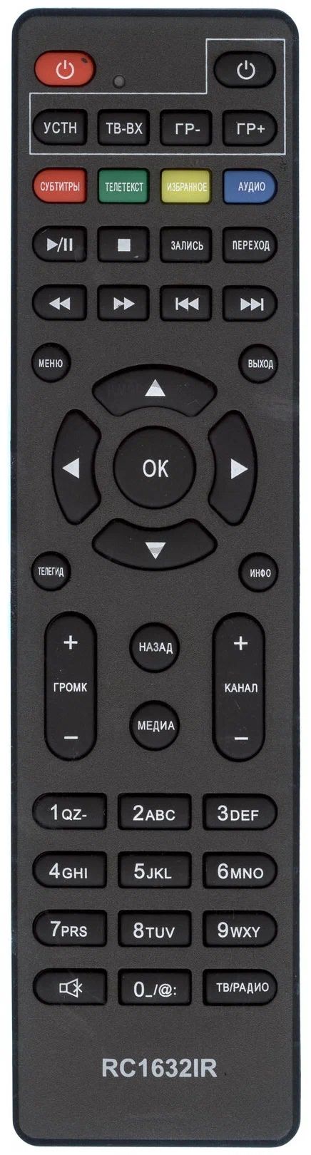 

Пульт для ресивера Cadena RS1632IR