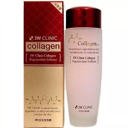 Софтнер для лица 3W Clinic Collagen Regeneration Softener регенерирующий, 150 мл регенерирующий омолаживающий концентрат endocare antiaging dermal regeneration