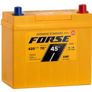 

Аккумулятор Forse 60B24L 45 Ач 420А обратная полярность