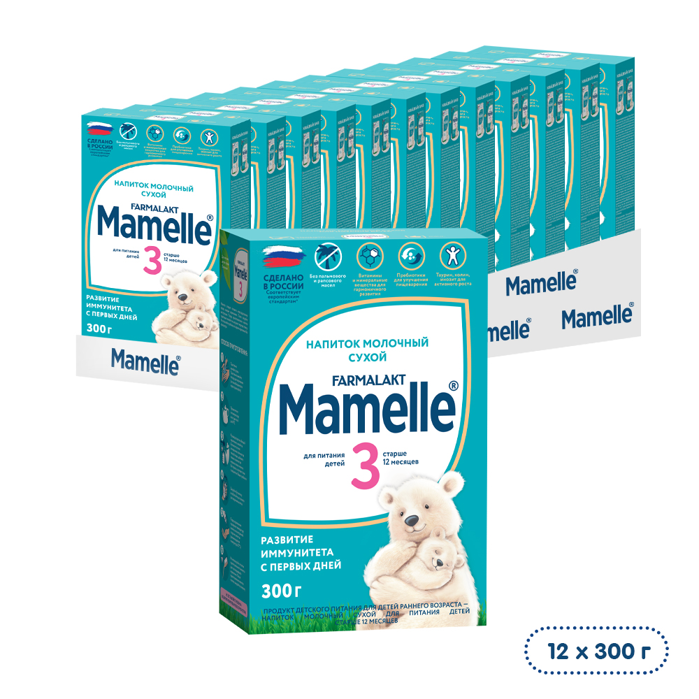 Напиток сухой Mamelle 3 молочный, с 12 месяцев, 12x300 г