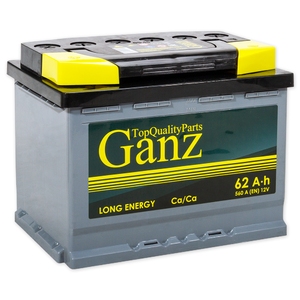 

Аккумулятор Ganz 62 Ач 560А прямая полярность