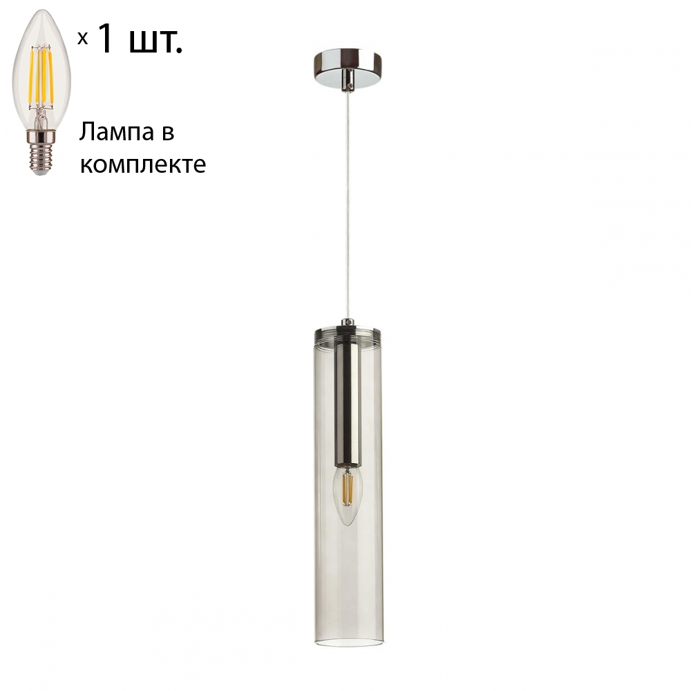 Подвесной светильник с лампочкой Odeon Light Klum 4694/1+Lamps E14 Свеча