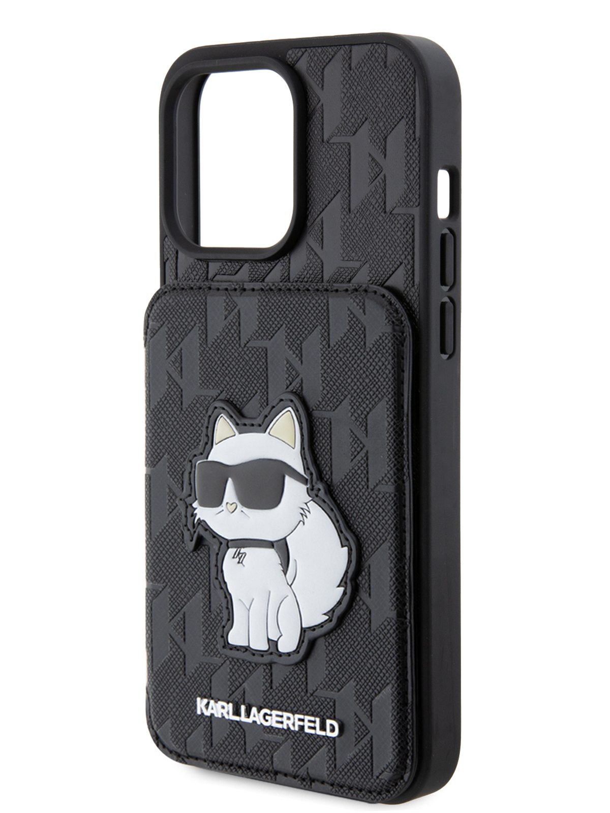 Чехол Karl Lagerfeld для iPhone 14 Pro с карманом для карт-подставкой Hard Black