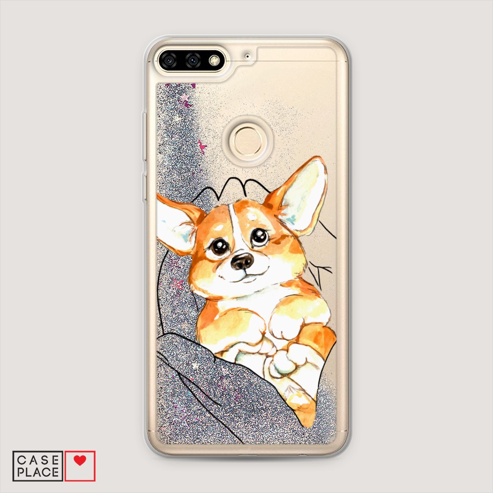 

Чехол Awog на Huawei Y6 Prime 2018 "Корги в ладошках", Разноцветный, 65791-1