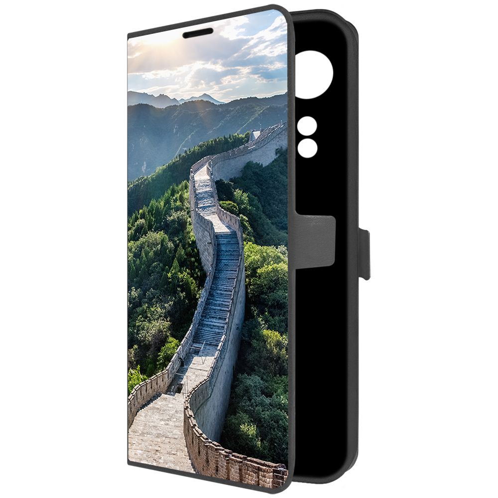 

Чехол-книжка Krutoff Eco Book для Oppo A78 4G Китай, Великая Стена (черный)