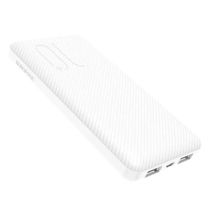 

Внешний аккумулятор Borofone BT28 10000 мАч, 2хUSB, 2 А, белый