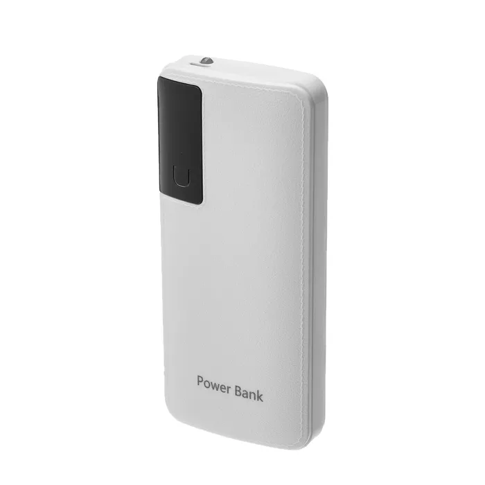 

Внешний аккумулятор LuazON PB-04 7500 мАч, 3 USB, 2 А, дисплей, фонарик, белый