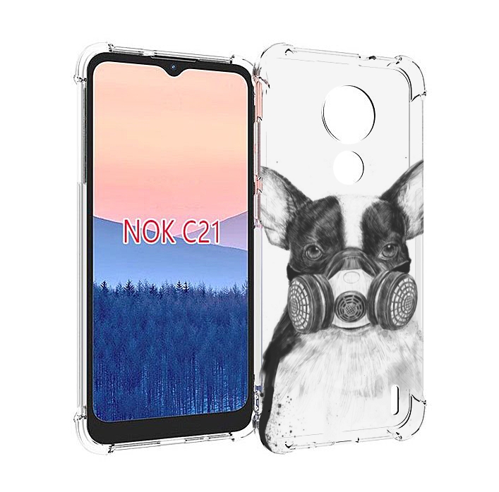 

Чехол MyPads Французский бульдог для Nokia C21, Прозрачный, Tocco