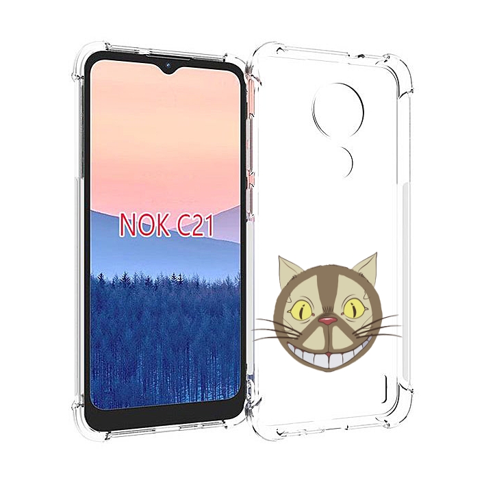 

Чехол MyPads Чеширский кот для Nokia C21, Прозрачный, Tocco